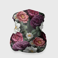 Бандана-труба Bouquet of flowers pattern, цвет: 3D-принт
