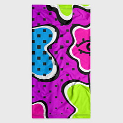 Бандана-труба Яркий абстрактный узор в стиле 90х, неоновые цвета, цвет: 3D-принт — фото 2