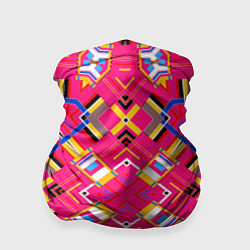 Бандана-труба Розовый абстрактный современный узор, цвет: 3D-принт