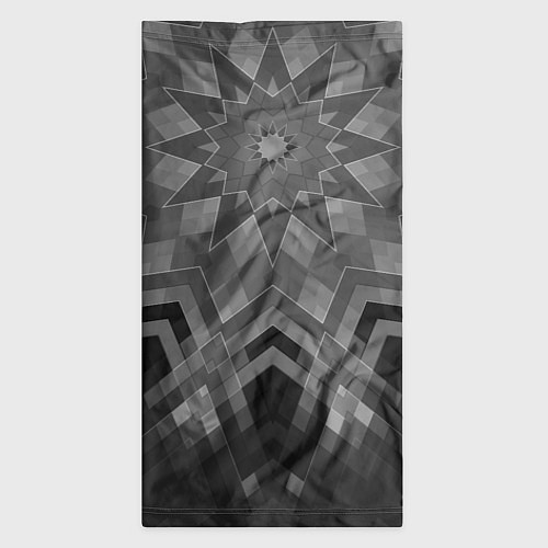 Бандана Серый геометрический орнамент-калейдоскоп / 3D-принт – фото 3