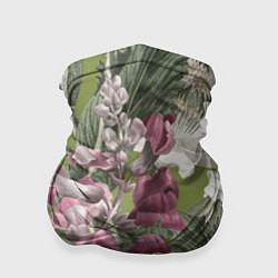 Бандана-труба Цветы Ностальгический Весенний Узор, цвет: 3D-принт