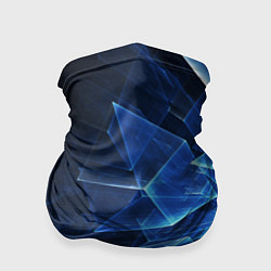 Бандана-труба Abstract geometric Прозрачные синие голографически, цвет: 3D-принт