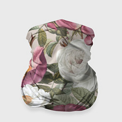 Бандана-труба Цветы Розовый Сад Пион и Роз, цвет: 3D-принт