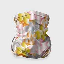 Бандана-труба Абстрактные узоры цветы, цвет: 3D-принт