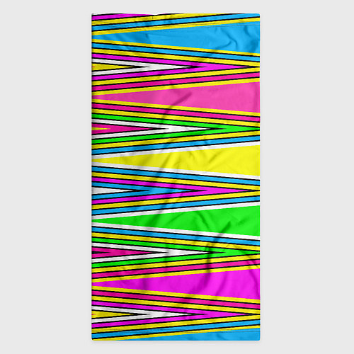 Бандана Полосатый радужный разноцветный геометрический узо / 3D-принт – фото 3