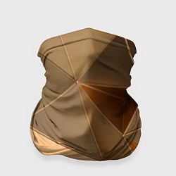 Бандана-труба Золотые 3D треугольники, цвет: 3D-принт