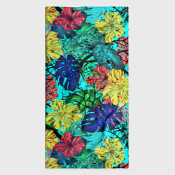 Бандана-труба Тропические растения на бирюзовом фоне, цвет: 3D-принт — фото 2