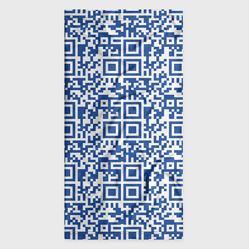 Бандана QR код паттерн синий / 3D-принт – фото 3