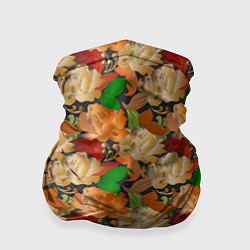 Бандана-труба Бутоны и листья, цвет: 3D-принт