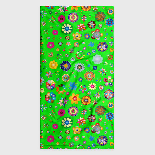 Бандана TEXTURE OF MULTICOLORED FLOWERS / 3D-принт – фото 3