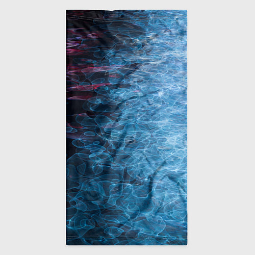 Бандана Неоновые волны на воде - Синий / 3D-принт – фото 3