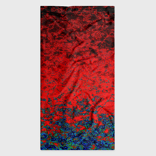 Бандана Абстрактный узор мраморный красно-синий / 3D-принт – фото 3