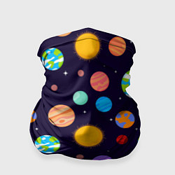Бандана-труба Солнечная Система Планет, цвет: 3D-принт