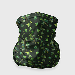 Бандана-труба Листья зеленый плюща - паттерн, цвет: 3D-принт