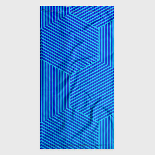 Бандана Blue geometry линии / 3D-принт – фото 3