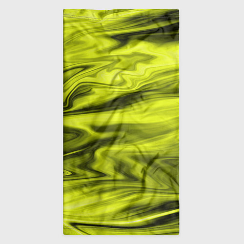Бандана Неоновый желтый с черным абстрактный узор / 3D-принт – фото 3