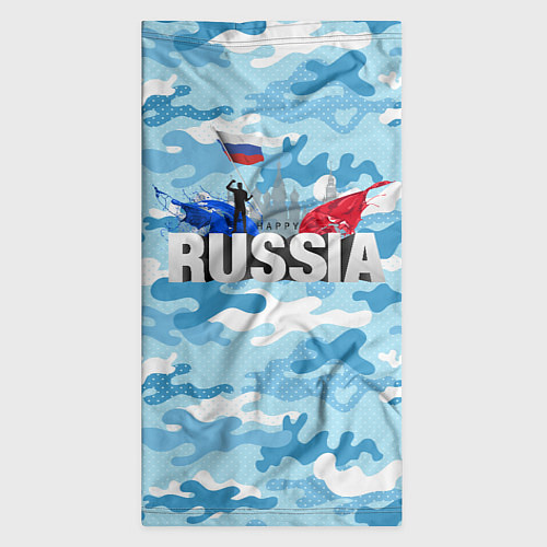 Бандана Russia: синий камфуляж / 3D-принт – фото 3