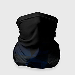 Бандана-труба Черно-синий геометрический, цвет: 3D-принт