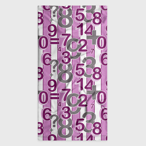 Бандана Бело-розовый узор Арифметика / 3D-принт – фото 3