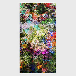 Бандана-труба Цветы на черепах, цвет: 3D-принт — фото 2