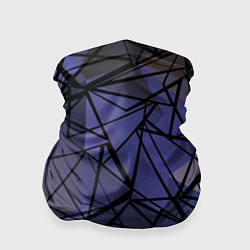 Бандана-труба Blue with black stripes pattern, цвет: 3D-принт