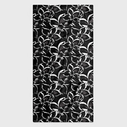 Бандана-труба Черно-белый цветочный узор, цвет: 3D-принт — фото 2