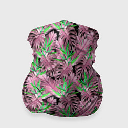Бандана-труба Tropical plants in brown and green, цвет: 3D-принт