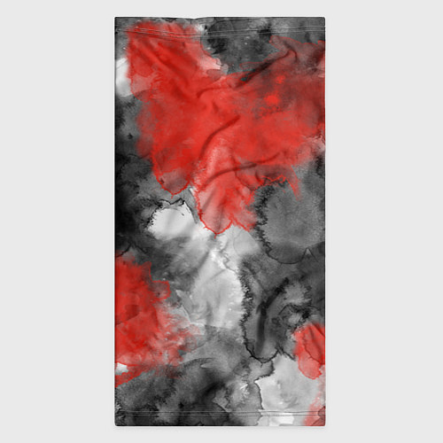 Бандана Черно-красная абстрактная текстура акварели / 3D-принт – фото 3