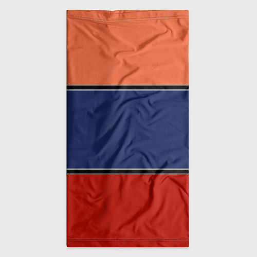 Бандана Combined pattern striped orange red blue / 3D-принт – фото 3