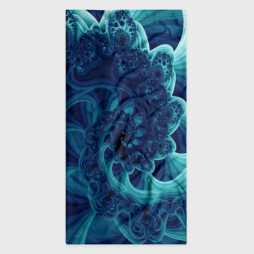 Бандана Закрученный синий фрактал / 3D-принт – фото 3