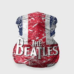 Бандана-труба The Beatles - лого на фоне флага Великобритании, цвет: 3D-принт