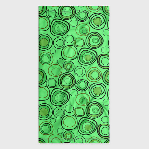 Бандана Ярко-зеленый неоновый абстрактный узор / 3D-принт – фото 3