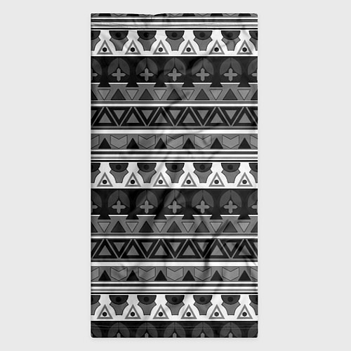 Бандана Черно-белый скандинавский орнамент / 3D-принт – фото 3
