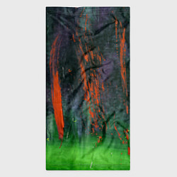 Бандана-труба Абстрактный зелёный туман и красная краска, цвет: 3D-принт — фото 2