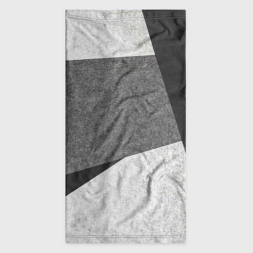 Бандана Белые и серые полосы на поверхности с блёстками / 3D-принт – фото 3