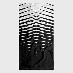 Бандана-труба Черно-белая симметричная сетка из треугольников, цвет: 3D-принт — фото 2