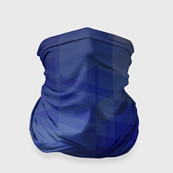 Бандана-труба Абстрактные синие прямоугольные фигуры, цвет: 3D-принт