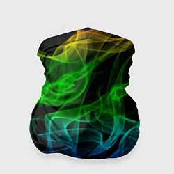 Бандана-труба Разноцветный неоновый дым, цвет: 3D-принт