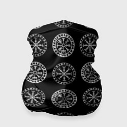 Бандана-труба Vegvisir and Aegishjalmur Helm of Awe Black, цвет: 3D-принт