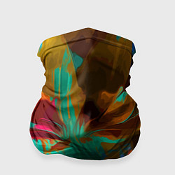 Бандана-труба Растительная абстрактная композиция, цвет: 3D-принт