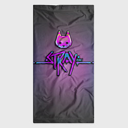 Бандана-труба Stray logo neon, цвет: 3D-принт — фото 2