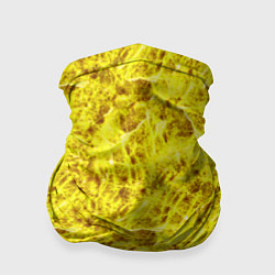 Бандана-труба Жёлтый лёд - текстура, цвет: 3D-принт