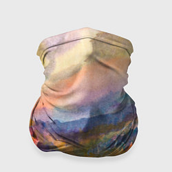 Бандана-труба Осенний пейзаж акварель, цвет: 3D-принт