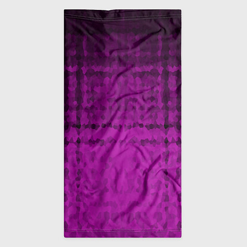 Бандана Абстрактный мозаичный черно - пурпурный узор / 3D-принт – фото 3