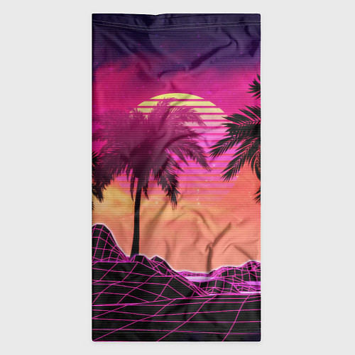 Бандана Пальмы и пляж в розовом закате ретро дизайн / 3D-принт – фото 3