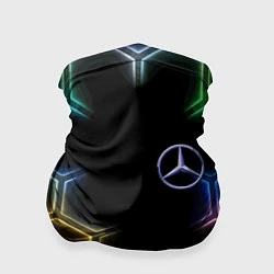 Бандана-труба Mercedes - neon pattern, цвет: 3D-принт