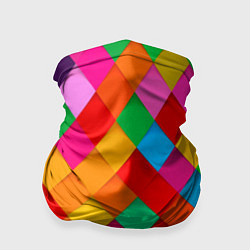 Бандана-труба Цветные лоскуты - пэчворк, цвет: 3D-принт
