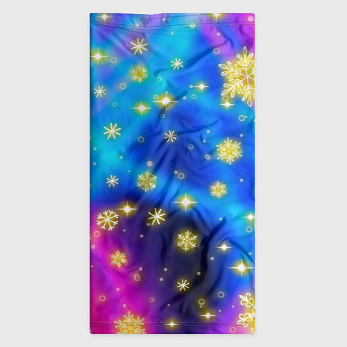 Бандана Снежинки и звезды - яркие цвета / 3D-принт – фото 3