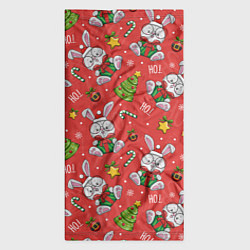 Бандана-труба Новогодний паттерн с кроликом, цвет: 3D-принт — фото 2
