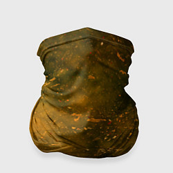 Бандана-труба Чёрный туман и золотые краски, цвет: 3D-принт
